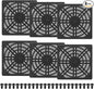 PATIKIL 70mm Fan Filter Grill, 6 Pcs Plastic Ventilation Dustproof Grill Cover Cooling Ventilator with Screws for Industry Workshop Computer Case Refrigerators Air Conditioning, Black