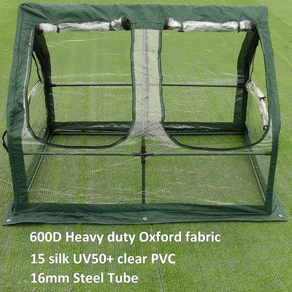 Portable Greenhouse for Garden Bed ,Easy Set-Up Gardening Flower House & Plant Sunshine Room with PVC Cover for Protecting Plant from Cold Frost & Birds & Insects