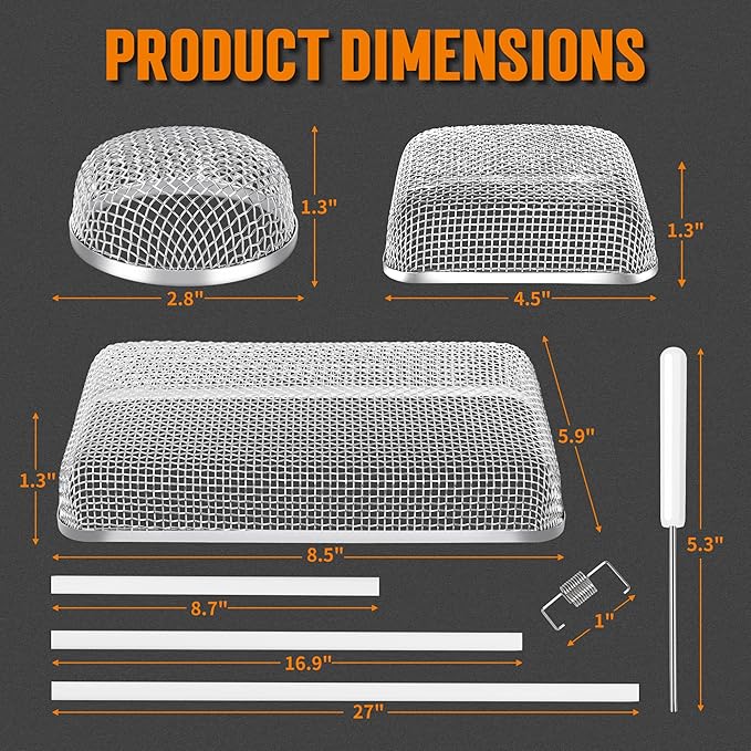 TONDA RV Furnace Vent Screen, Bug Screens Heater Vent Cover for Camper with Installation Tool and Silicone Rubber, 4 Pack