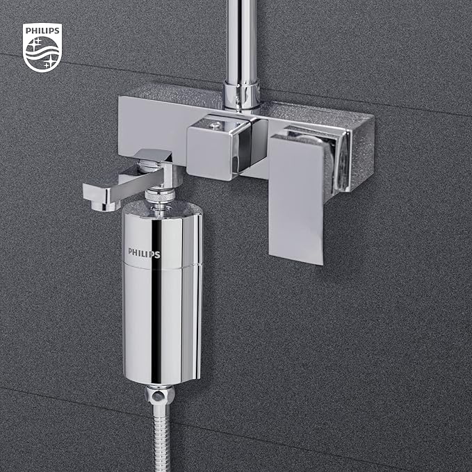 Philips Shower Filter Cartridge AWP175/37, for Philips Shower Filter AWP1775 Series, NSF Certified KDF Material Double Mesh Filtration, Reducing Chlorine/Impurities/Rust Sediments