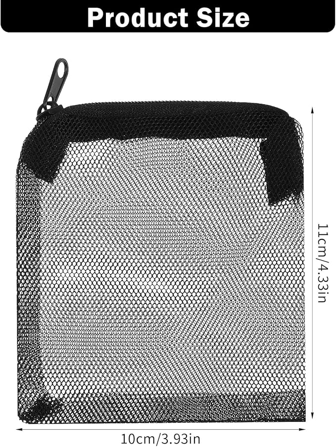10 Pcs Aquarium Media Bags, 3.9" X 4" Filter Media Bag Small Media Bags for Aquarium Aquarium Filter Bags with Zipper Reusable Filter Bags for Fish Tank Activated Carbon