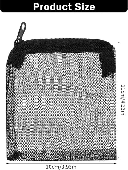 10 Pcs Aquarium Media Bags, 3.9" X 4" Filter Media Bag Small Media Bags for Aquarium Aquarium Filter Bags with Zipper Reusable Filter Bags for Fish Tank Activated Carbon