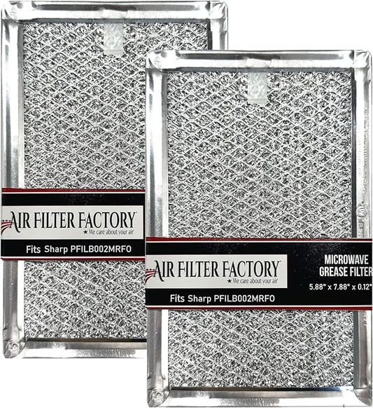 Air Filter Factory Grease Filter PFILB002MRFO Replacement For Sharp Microwave 12-Layer Aluminum Grease Filters 2-Pack