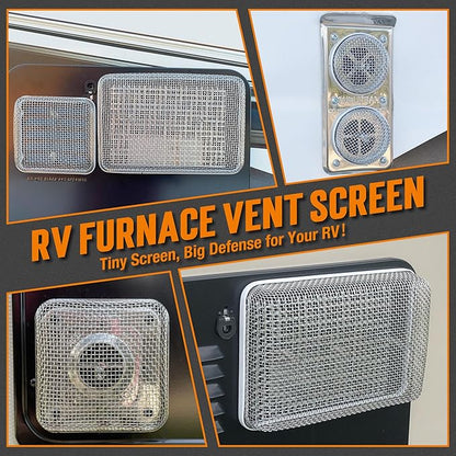 TONDA RV Furnace Vent Screen, Bug Screens Heater Vent Cover for Camper with Installation Tool and Silicone Rubber, 4 Pack