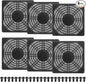 PATIKIL 90mm Fan Filter Grill, 6 Pcs Plastic Ventilation Dustproof Grill Cover Cooling Ventilator with Screws for Industry Workshop Computer Case Refrigerators Air Conditioning, Black