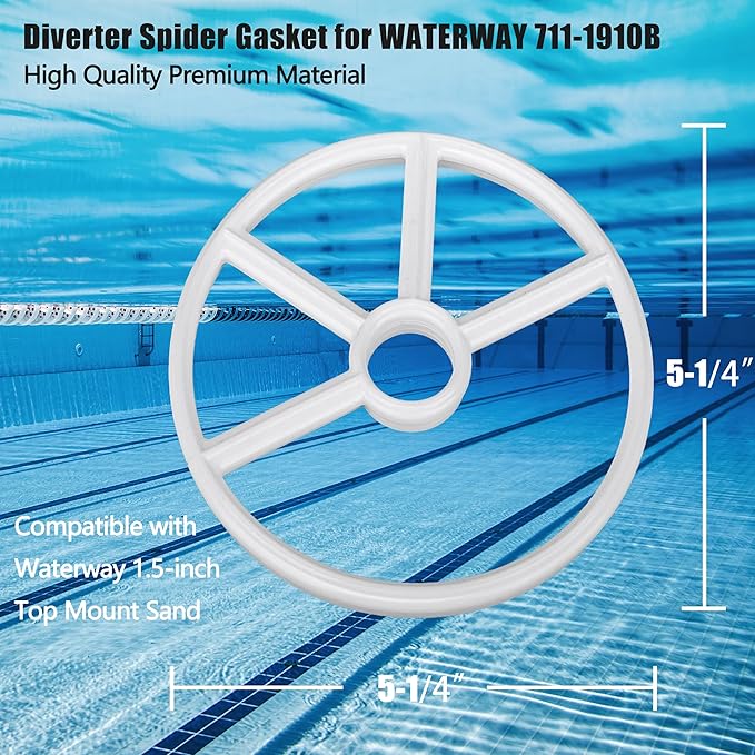 LikeLion （2 Pack） of Diverter Spider Gasket Compatible with Waterway 711-1910B，for Clearwater, Carefree, TWM Sand Filters, Models WVS003 & WVS002