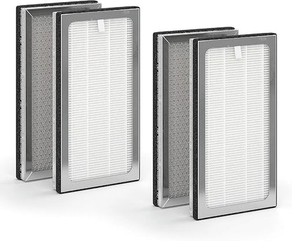 Medify MA-15 Set Genuine Replacement Filter for Allergens, Smoke, Wildfires, Dust, Odors, Pollen, Pet Dander | 3 in 1 with Pre-filter, HEPA H13 and Activated Carbon | Removal to 0.1 Microns | 2-Pack
