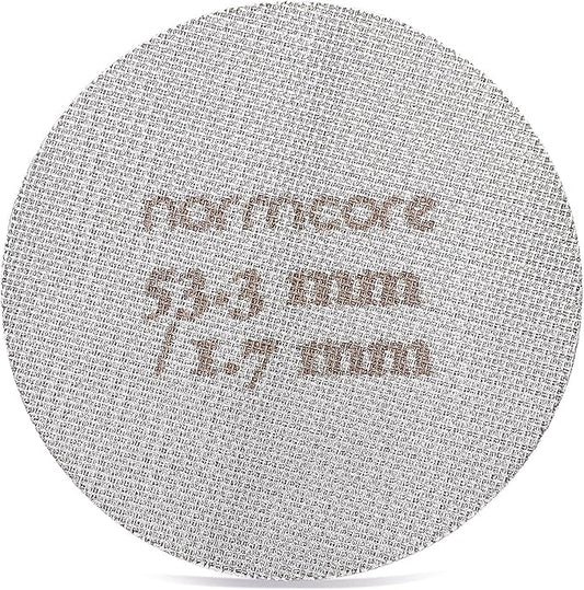 Normcore 53.3mm Puck Screen - Lower Shower Screen - Metal Contact Screen for Espresso 54mm Portafilter Filter Basket - 1.7mm Thickness 150μm - 316 Stainless Steel