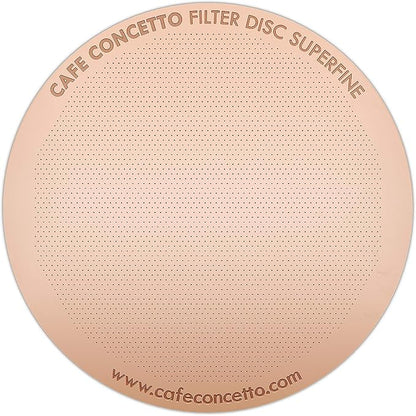 Filter for use in AeroPress Go/AeroPress Coffee Makers (Superfine) - Premium Replacement Disc - Reusable Metal, Titanium Coated Stainless Steel. Upgrade Your Mesh or Filter Papers