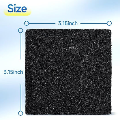 20 Packs 3.15x3.15x0.32 Inch Odor Absorbing Filter Refills for EKO Trash Cans, Activated Charcoal Deodorizer Compatible with EKO Step & Touchless Garbage Cans with Built-in Filter Compartment