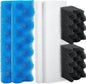 6 Pcs Aquarium Filters Bio Sponge Sets Compatible with Fluval 406/407, Including 2 Blue 2 White 2 Black Bio Sponge for Replacement Filter Media Kit