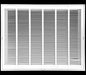 HVAC Premium 30" X 18" Steel Return Air Filter Grille for 1" Filter - Fixed Hinged - HVAC DUCT COVER - Flat Stamped Face - White [Outer Dimensions: 32 5/8"w X 20 5/8"h]