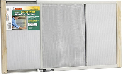 Frost King AWS1837SP WB Marvin Adjustable Window Screen, 18in High x Fits 21-37in Wide