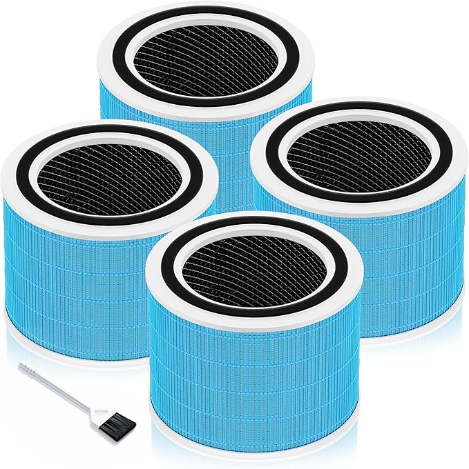 Core 200S Smoke Remover Replacement Filter for LEVOIT Core 200S Smart WiFi Air Purifier, Funmit 3-in-1 H13 True HEPA Filter Replacement and High-Efficiency Activated Carbon, Part # Core 200S-RF, 4Pack
