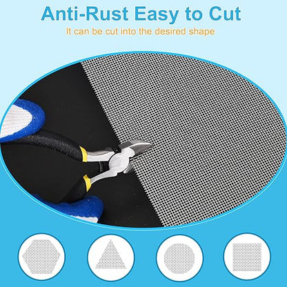 4 Pcs 13x9 (33cmx23cm) 20 Mesh 304 Stainless Steel Wire Mesh Sheet, Rustproof Metal Mesh Sheet Screen for DIY Crafts, Vent Covers, Garden Fencing, Window Protection & Industrial Filters