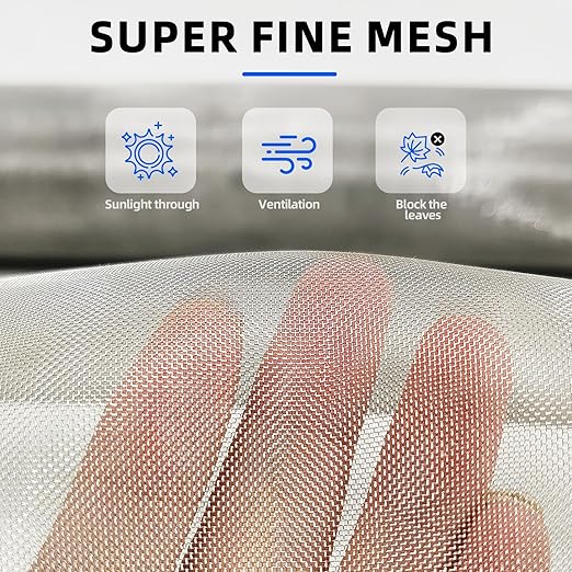 20 Mesh 304 Stainless Steel Mesh Screen, 47''×118''（120cm×300cm） Wire Screen Mesh, Rust Free Woven Wire Mesh, Metal Mesh Screen for Air Vents, Window Screen, Filters, Cage,Garden Covers