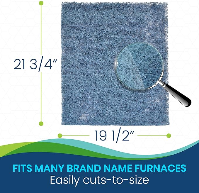 Natural Fiber Hog Hair Furnace Door Filter for Mobile, Manufactured and Modular Homes (19-1/2 x 21-3/4)