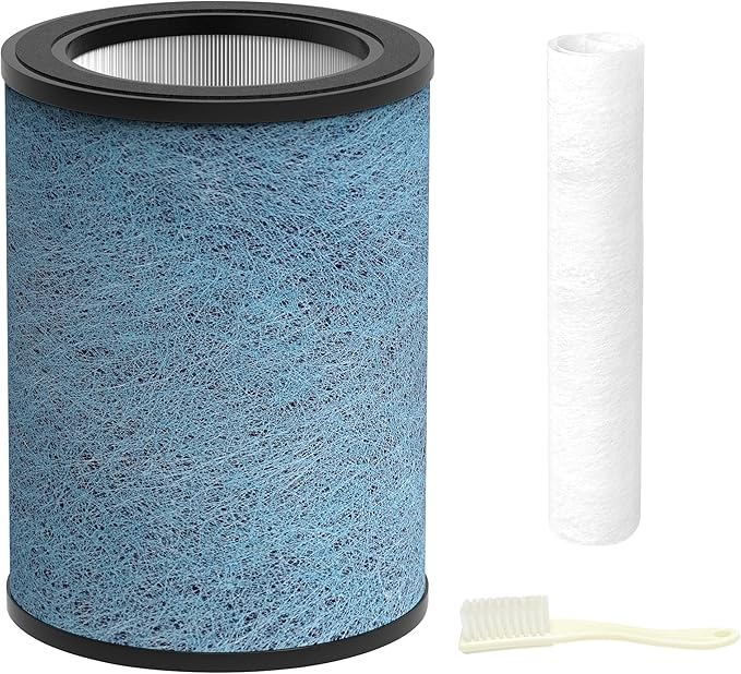 HP302 Neverchange Replacement Filter Compatible with Shark HP301 HP201 HP202 UA205 AP1000 HC501 HC502 Air Purifier MAX, 4-in-1 H13 Grade True HEPA Filter, Part # HE2FKBAS, HE2FKBASMB, HE3FKPET