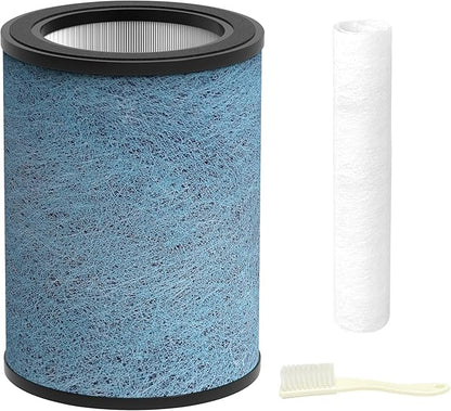 HP302 Neverchange Replacement Filter Compatible with Shark HP301 HP201 HP202 UA205 AP1000 HC501 HC502 Air Purifier MAX, 4-in-1 H13 Grade True HEPA Filter, Part # HE2FKBAS, HE2FKBASMB, HE3FKPET