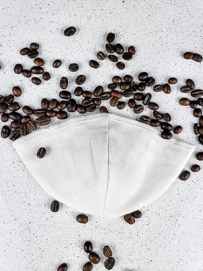 Cloth Reusable Basket Coffee Filter (Size #2) - Made in Canada of Hemp and Organic Cotton - Zero Waste, Eco-Friendly, Natural Filter fis most Automatic Coffee Makers