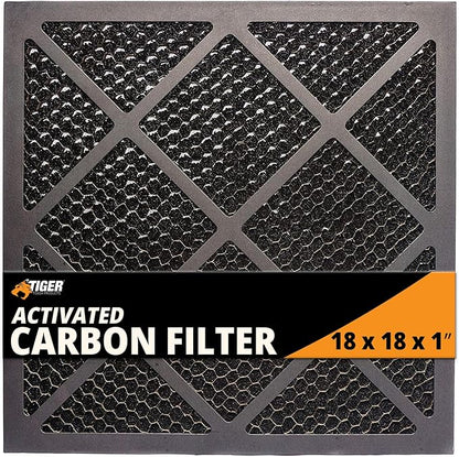 Tiger Tough Replacement Carbon Media Pad 18x18x1 – Mechanical Activated Carbon Filter Compatible with Industrial Air Scrubber Units