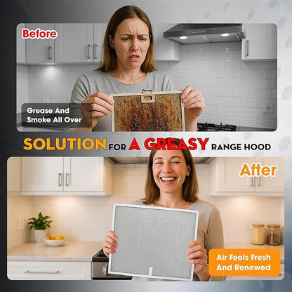 Upgraded 2 Pack BPS1FA30 Grease Filters 12"x14" Compatible with Broan Allure Range Hoods, Replaces 99010299 Vent Filters