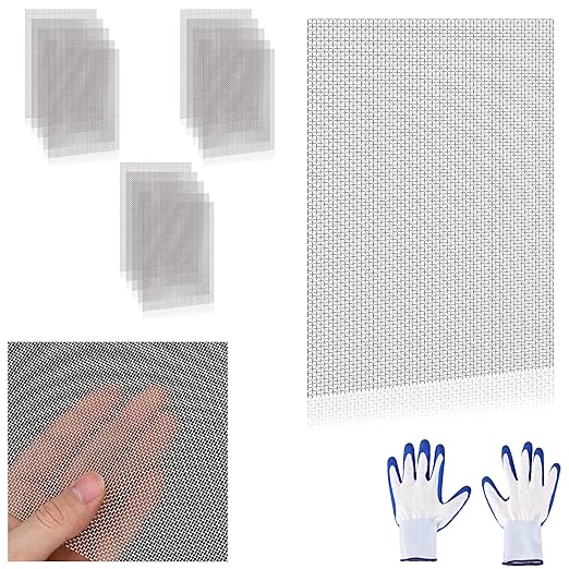 16 Pcs 13x9 (33cmx23cm) 20 Mesh 304 Stainless Steel Wire Mesh Sheet, Rustproof Metal Mesh Sheet Screen for DIY Crafts, Vent Covers, Garden Fencing, Window Protection & Industrial Filters