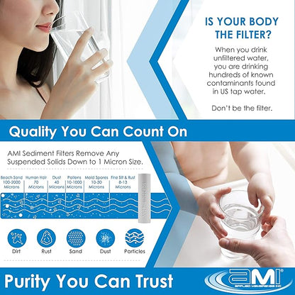 Applied Membranes Inc. 2-Stage Whole-House Water Filter System, 1-Micron and 5-Micron 4.5-Inch by 10-Inch Filters