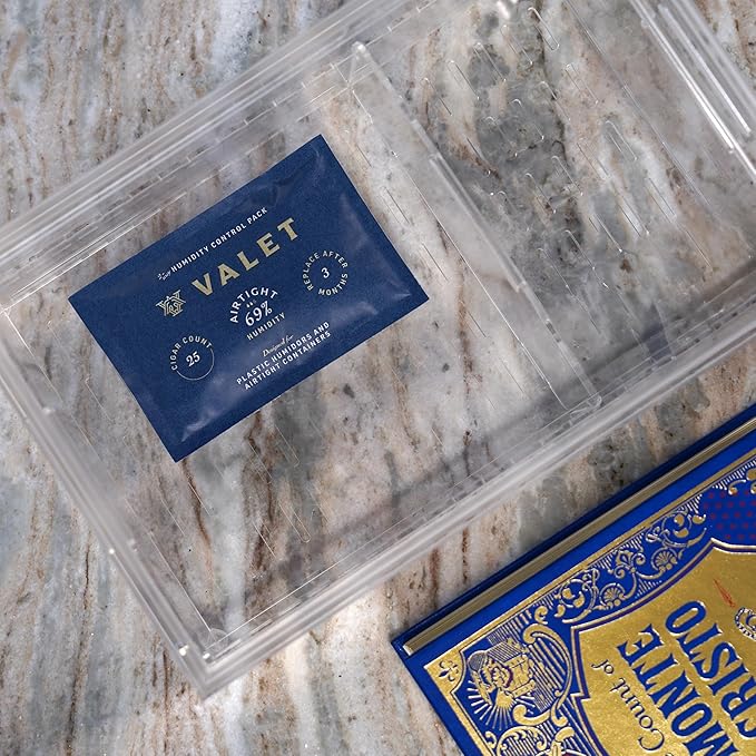 Valet 69% Two-Way Humidity Packs for Plastic Containers, 12-Pack, 60g Each, Humidifier Pack Prevents Leaks and Controls Moisture with Natural Craft Paper Design