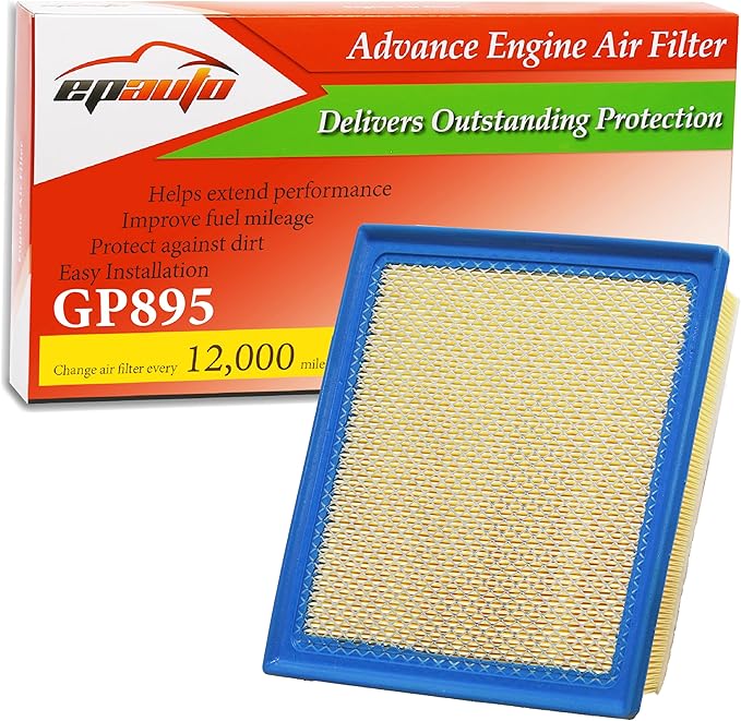 EPAuto GP895 (CA11895) Engine Air Filter, Replacement for Toyota Tacoma V6 (2016–2022), Tundra (2013–2021), Sequoia (2014–2022) – Rigid Panel Filter for Improved Engine Airflow and Fuel Efficiency