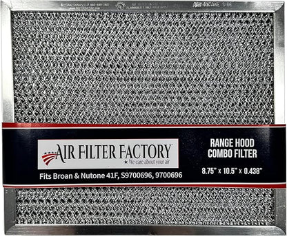 Air Filter Factory Range Hood Filter Replacement For 41F, 97007696, 97005687 Fits Broan Nutone Ductless Exhaust Fan Filter - 8.75 X 10.5 X .44 Inches Grease Mesh Carbon Kitchen Screen