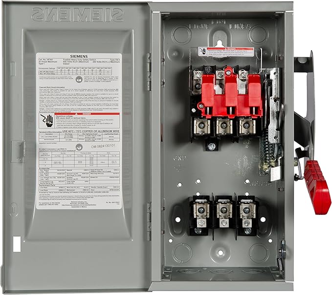 Siemens 30-Amp 3 Pole 600-volt Fused Heavy Duty Safety Switches and iPower 6 Inch Air Carbon Filter Indoor Plants Grow Tent Odor Control Scrubber
