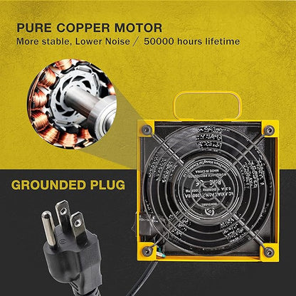KOTTO Solder Smoke Absorber New with Removable Magnetic Flaps Remover Fume Extractor Smoke Prevention Absorber DIY Working Fan for Soldering Station (Yellow)