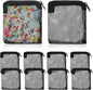 10 Pcs Aquarium Filter Media Bags, 3.9 x 3.9 Inch Fish Tank Fine Mesh Bag with Zipper Fine Mesh Bag Aquarium Reusable Meshes Bags for Activated Carbon Filters Balls Filters Stones