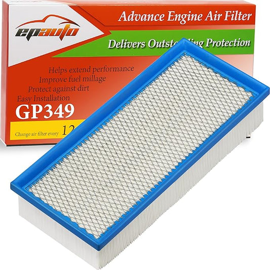 EPAuto GP349 (CA10349) 4 Cylinders Engine Air Filter Compatible with Nissa Altima (2007-2012)