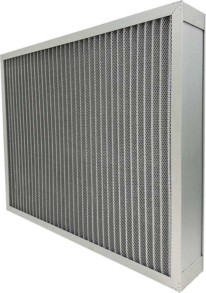 Washable Air Filter(16" x 25" x 4" MERV 5), Aluminum Electrostatic Air Filter for Furnace and Central Air Conditioner (Actual Size: 15.7" x 24.7" x 3.6")