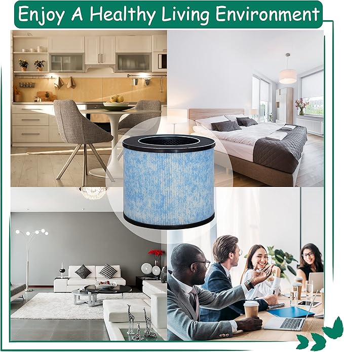 F100 Filter Replacement, Compatible with Instant® AP100 Small Air Purifier, H13 Grade True HEPA Filter with Antimicrobial Coating and Activated Carbon Filter, 2 Pack