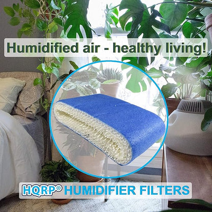 HQRP 2-Pack Wick Filter Compatible with Walgreens 890-WGN 890WGN LEV320 HF212-UL Cool Mist Humidifiers, W889-WGN Replacement, with Blue Layer