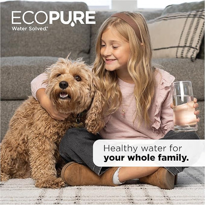 EcoPure EPINL30 5-Year In-Line Refrigerator Water Filter – Universal Fit for Most Fridges, Ice Makers, RVs & Boats – Reduces Chlorine Taste & Odor – Easy DIY Install with 1/4" Fittings