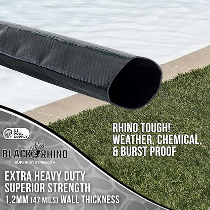 U.S. Pool Supply Pool Backwash Hose 2 Inch Diameter x 25 Feet - Discharge Hose for Pump, Sand Filter & Sump Pump Hoses - Burst Resistant Lay Flat Drainage Hoses for Inground & Above Ground Pools