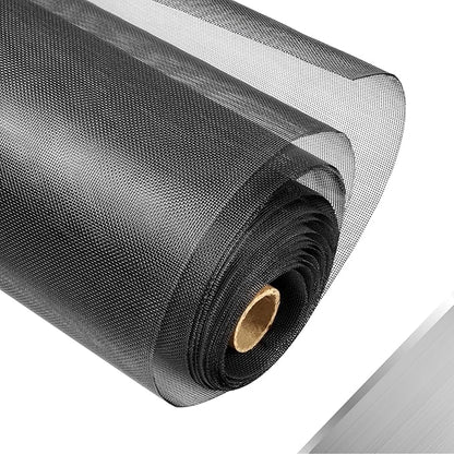 304 Stainless Steel Mesh Window Screen Roll,47IN x 10FT Black Metal Window Screen Replacement,Window Screen Mesh for Window,Door,Patio,Pet,Vent,Filter,Porch,Cage and DIY Project (22 Mesh)