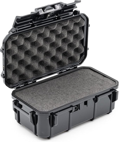 Evergreen 57 Waterproof Dry Box Protective Case with Pick & Pluck Foam - Travel Safe/Mil Spec/USA Made - for Cameras, Phones, Hiking, Boating, Water Sports, Action Cams (Black)