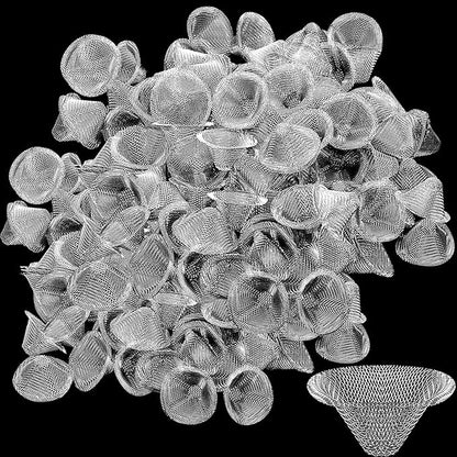 Funrous Stainless Steel Screens 3/4 Inch Conical Design Bowl Screen Filters Metal Filters Screens Filters, Adjustable Size(200 Pcs)