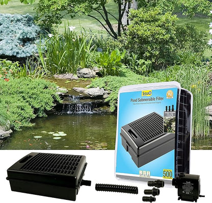 TetraPond Submersible Flat Box Filter, For 250 To 500 Gallon Ponds