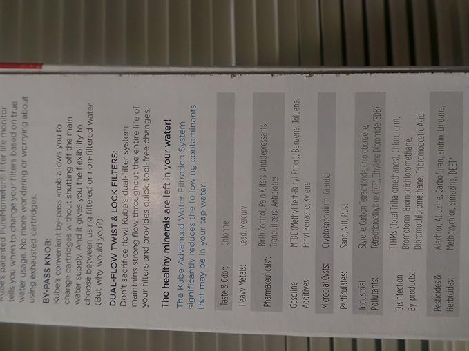 KUBE ADVANCED WATER FILTRATION SYSTEM REPLACEMENT FILTERS 2 PER BOX
