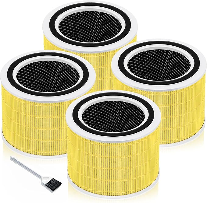 Funmit Core 200S Pet Care Replacement Filter for LEVOIT Core 200S Smart WiFi Air Purifier, 3-in-1 H13 True HEPA Filter Replacement and High-Efficiency Activated Carbon, Part # Core 200S-RF, 4 Pack