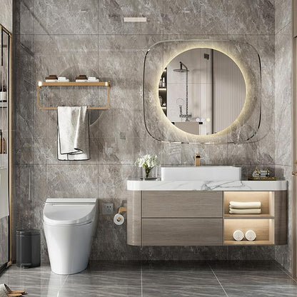 LUVODI Lighted LED Bathroom Mirror: 28”x32” Transparent Wall Mounted Vanity Mirror with Bright Back Lit - Illuminated Dimmable 3 Colors Mirrors with Smart Memory Form Anti-Fog for Bathroom
