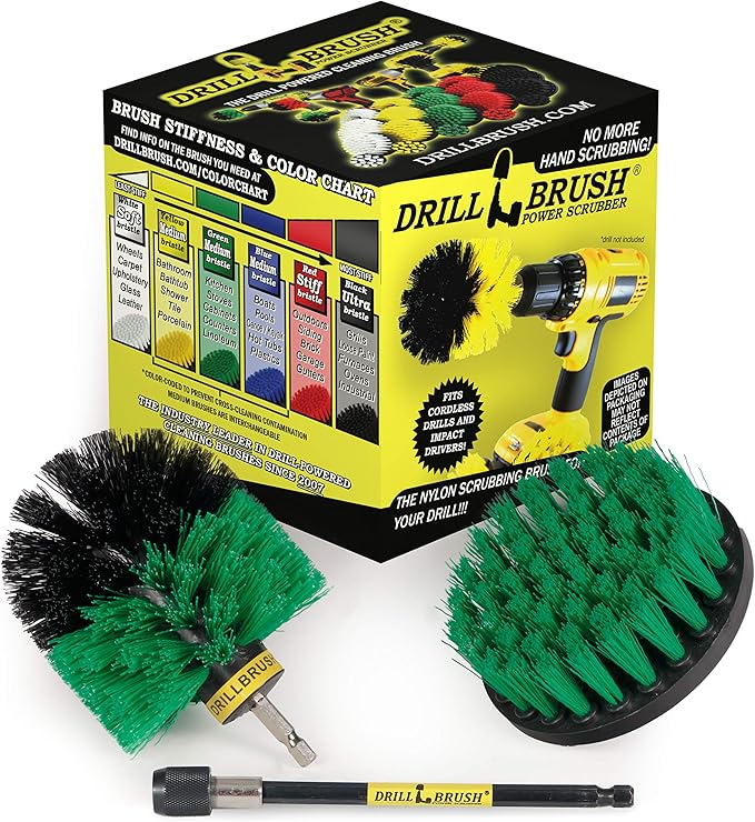 Kitchen Cleaning Supplies - Pots and Pans Cleaning Kit - Cast Iron Skillet Scrub Brushes - Deep Cleaning Kitchen Tools - Kitchen Sink Cleaning Brush - Air Fryer Scrubber Brush - Refrigerator Cleaner