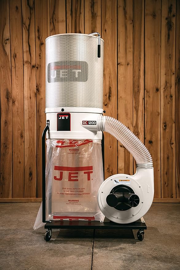 JET Vortex Cone Dust Collector, 2-Micron Canister Filter, 2 HP, 230V 1Ph (DC-1200VX-CK1)
