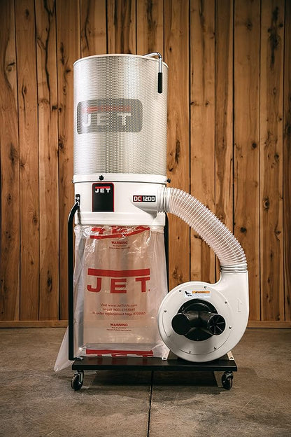 JET Vortex Cone Dust Collector, 2-Micron Canister Filter, 2 HP, 230V 1Ph (DC-1200VX-CK1)
